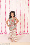 Printed cotton one-shoulder sharara Kurta set, India