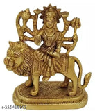Brass finish Maa Durga Devi statue for home spiritual puja by Prachi Artware