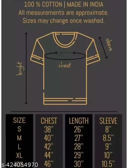 Women's oversized printed t-shirt in black cotton with size chart, featuring a white crew neck and short sleeves