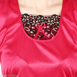 Comfortable satin nightsuit set for women and men, cozy pajamas and top for sleep in free size