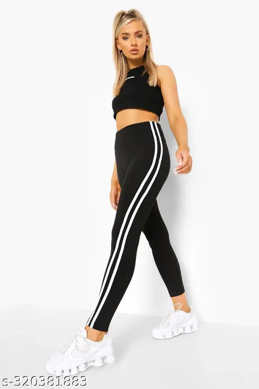 Ankle-length lycra jeggings pack of 2 for gym & yoga, versatile women's activewear in plus sizes