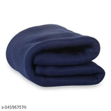Blue fleece LiveWell Premium single travel blanket, lightweight & cozy (140x220 cm)