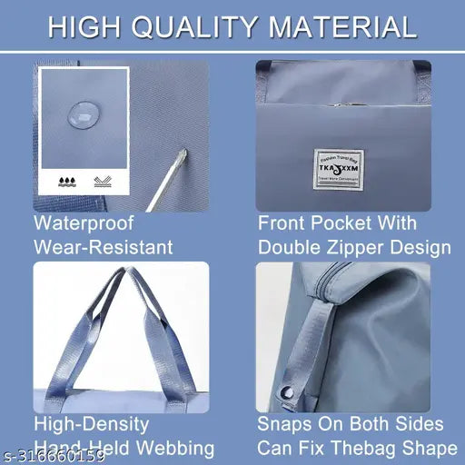 High-quality, large capacity folding duffle bag with waterproof Oxford fabric