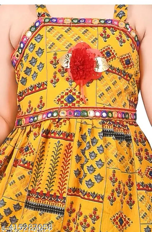Yellow and red mixed cotton blend palazzo pants with sleeveless top and dupatta for girls, self-designed ethnic wear with a square neckline and self-design patterns. Perfect for special occasions like weddings, festivals, or family events