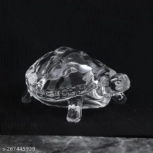 Original crystal turtle Vastu decor for career luck, handcrafted in India, size: 4.5cm x 3cm x 3cm