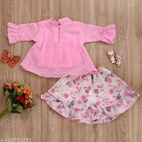 Chiffon baby girl dress (6-9M, 6-12M, 9-12M, 12-18M), premium quality & comfortable, made in India