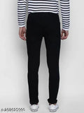 Black slim fit jeans for men