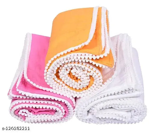 Cotton baby quilts by kanthaKids, ideal for mild winter, solid design, size: double (25cm x 25cm) Main image