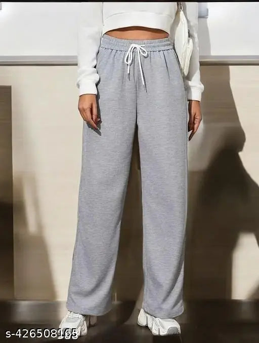Grey cotton jogger pants for girls and women
