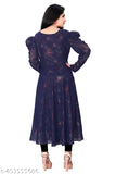 Blue western style kameez for women