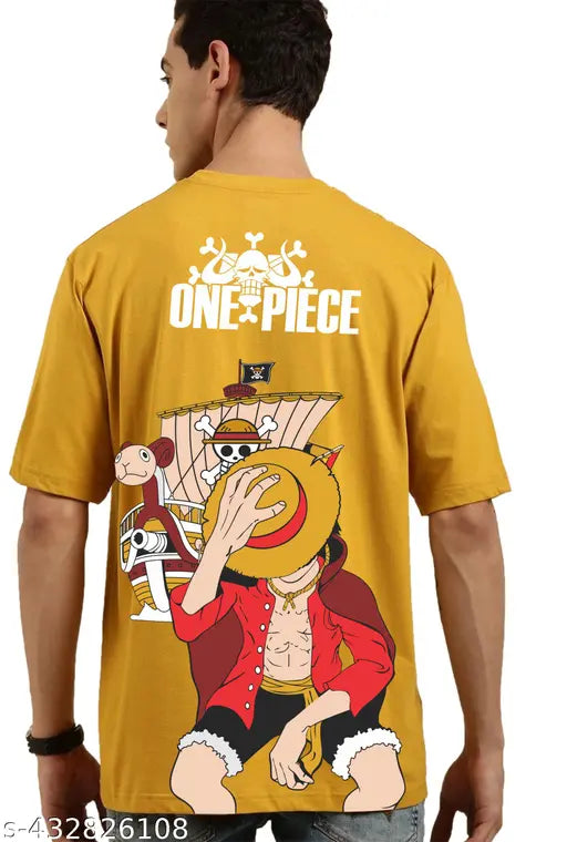 Oversized cotton half sleeve print t-shirt combo for men (S, M, XL, XXL), vibrant design on display