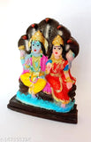 Lord Vishnu Laxmi Ji Chaturbahu Idol Figure, 13*10*3 cm, marble dust resin - ideal for puja gifts, home decor, or return gifts