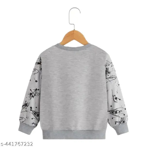 Blue & Gray Mickey Mouse Printed Kids Full-Sleeve Sweatshirts (Pack of 2), wool, long sleeves