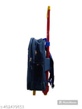 Waterproof polyester school trolley bag, 18 inch x 35 L, multicolor with spider print. Durable for kids aged 2-8 years, water resistant, and easy to carry with adjustable straps and Pu wheels. Perfect for storing A4 notebooks and essentials. Indian Riders superhero backpack
