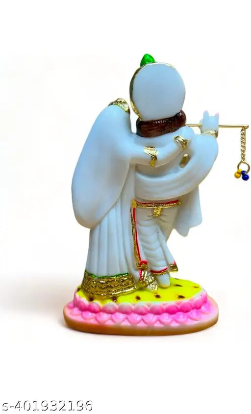 Marble Kamal Radha Krishna idol, 10cm x 15cm x 6cm, home decor figurine