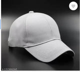White cotton baseball cap, self-design pattern, onesize from India