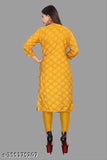 Printed straight kurti, new design, women's ethnic wear, crepe fabric