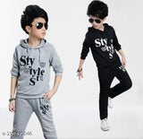 Boys stylish Hoodie And Lower Set Pack of 2