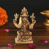 Brass Karmari Amman statue, intricately crafted Durga Mariyamman Maa Arulmigu Kamakshi Amman Shakthi Devi, height 3.1 inch, weight 260gm