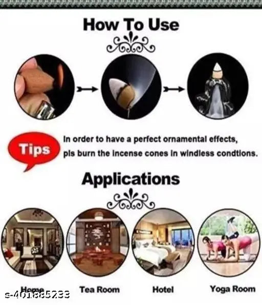 How to use handcrafted backflow kedarnath temple for home dcor tips. Apply in a perfect ornamental effects. Burn the incense cones in windless conditions. Applications 251. Tea room. Yoga room. Hotel ballroom. Home office