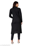 A black, long-sleeved kameez with a zipper in front