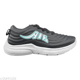 Black and white sports shoes with Air logo on side