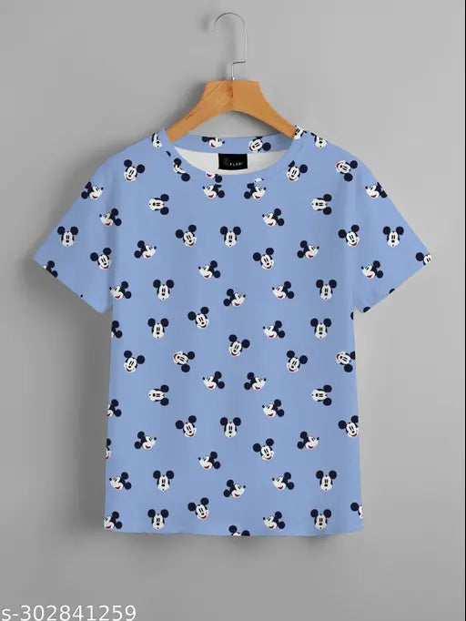 Polyester printed KALINDRI Fashionista Collection combo t-shirt for women & girls, perfect for regular or oversized fit