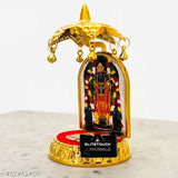 Plastic Ram Lalla Statue in Ayodhya Mandir decorative for car dashboards (6cm x 13cm x 6cm)