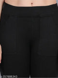 jeggings black colour pocket