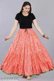 Printed cotton skirt for women & girls, attractive design, multiple sizes available from M to XXXL
