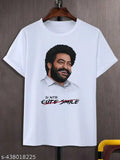 Jr NTR Cute Smile Tshirt NTR Mens Printed White Tshirt