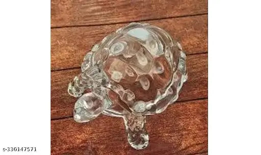 Decorative crystal tortoise glass kachua plate, handcrafted artifact from India