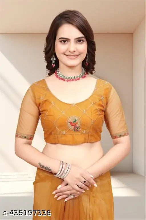 Indian Zeekha saree, luxurious embroidery with diamond work, single free-size (5.5m x 0.8m), net fabric