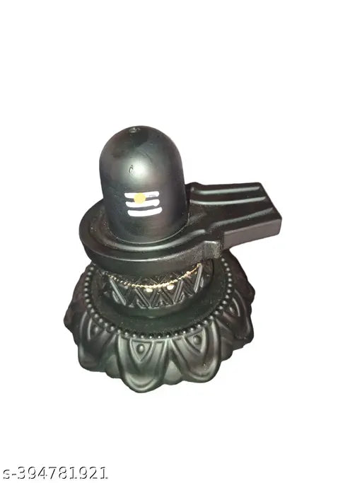 Small size ABS Shivling statue for home décor, Mandir temple Vastu showpiece. Height 3 inches, perfect for gifting or personal use. Handcrafted in India