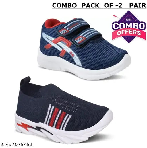 Kid's combo pack mesh Velcro shoes, available in pairs
