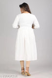 White embroidered dress with sleeves and waistband