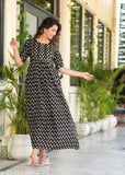 Gold rayon kurti, tiered design, maroon and glamorous, three-quarter sleeves