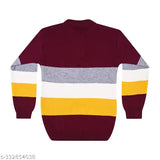 Modern woolen sweater for kids, unisex style with long sleeves and printed net pattern. Perfect for winter wear and #KidsFashion. Sizes: 2-3 Years, 3-4 Years, 4-5 Years, etc. Made in India