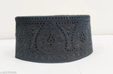 Full grey barkati Islamic cap, traditional cotton embroidered design from India