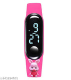 Digital sports watch with touch screen, waterproof design, cartoon character LED display, kids and boys styles