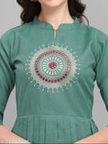 Deep blue Kinjo women's anarkali kurta with embroidered work