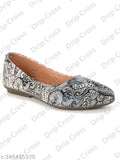 Synthetic animal print ballerinas for women's party wear, versatile and comfortable, ideal for college or evening attire. Made in India, sizes IND-4 to IND-8