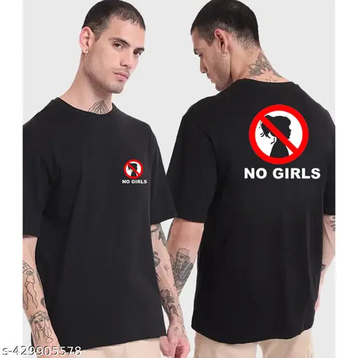 Mens Back Print Cotton Blend Oversized Tshirt (Pack Of 1)