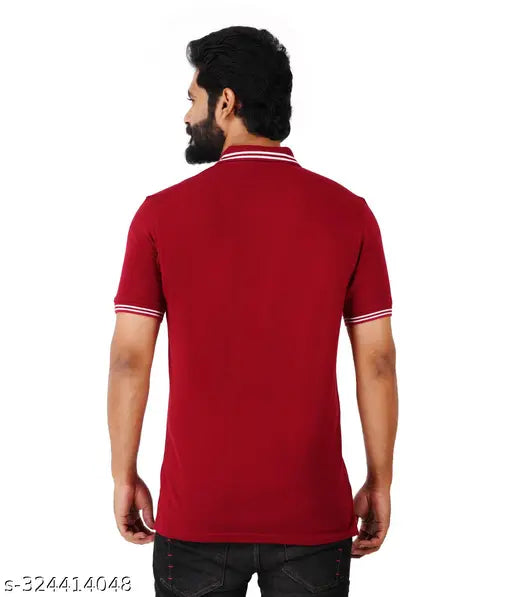Motus men solid plain polo T-shirt, premium cotton short sleeves, available in multiple sizes (S - XXXXL), made in India