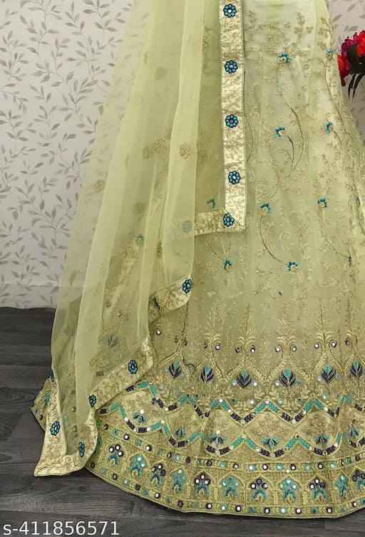 Blue embroidered net lehenga set, Gopinath Fashion Fancy Designer South Indian Western wedding wear
