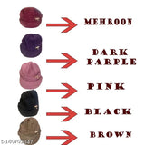 Wool winter hats for men and women in maroon, featuring fur lining, available in various colors such as maroon, pink, black, and purple