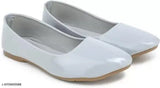 Synthetic grey ballerinas for women - BELLAQ-642, ideal for daily or party wear