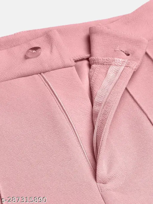Pink satin fabric, zip closure