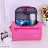 Solid pu, elegant fancy women's pouch potli. Large zip compartment, multi-mesh bag inside, versatile travel organizer