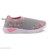 Printed PVC knitted women's belly shoes, Aptus Liza-8 for indoor sports, size IND-5 to IND-8